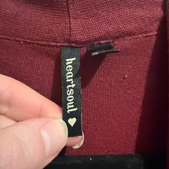 HeartSoul Burgundy Knit Top - Picture 3 of 8